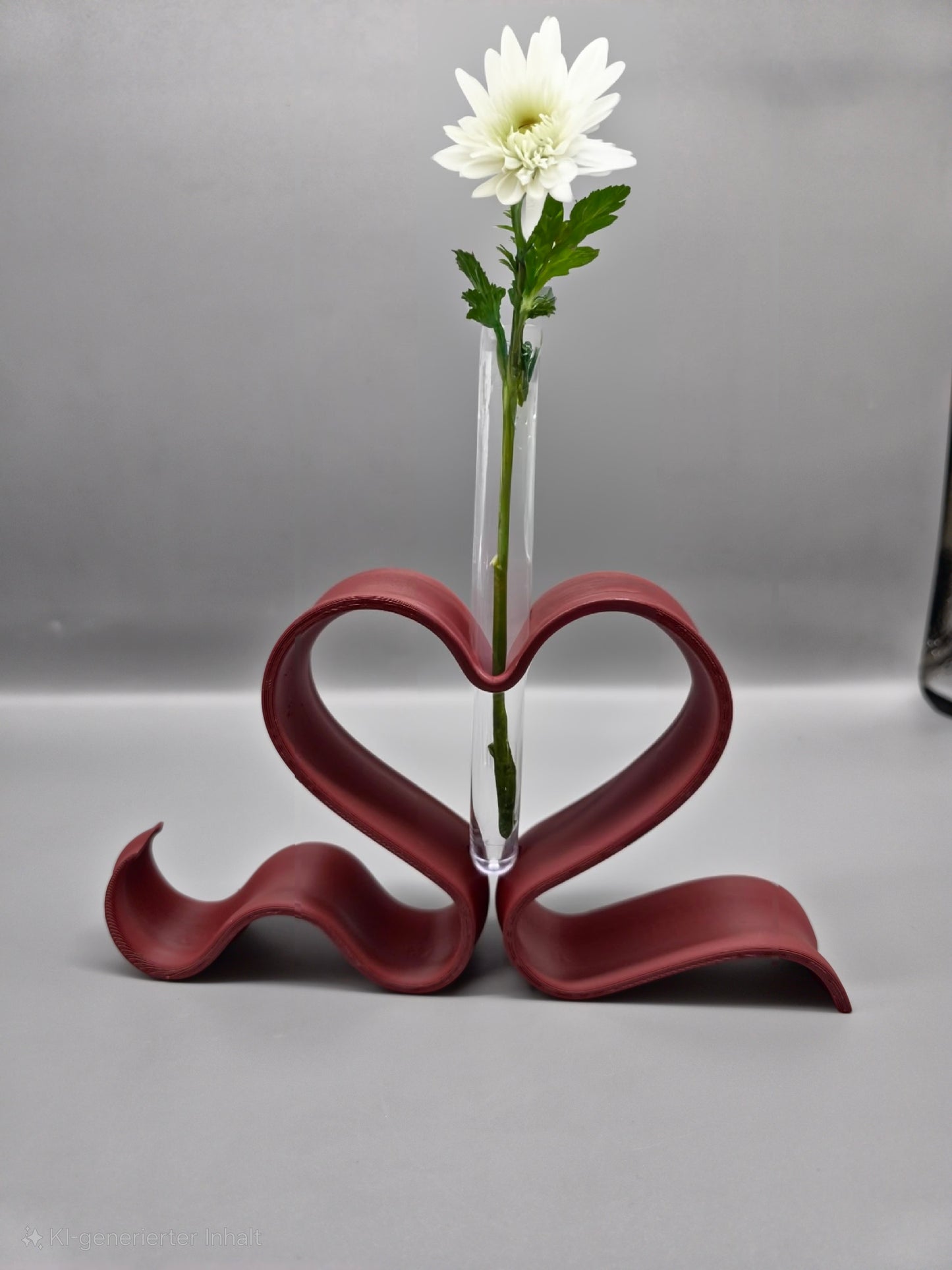 Moderne Herzvase (Schleife)