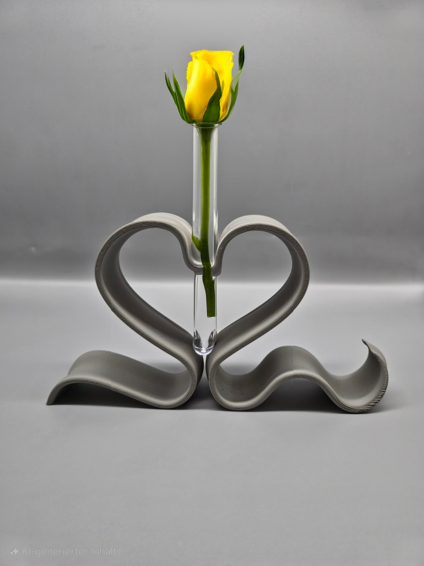 Moderne Herzvase (Schleife)