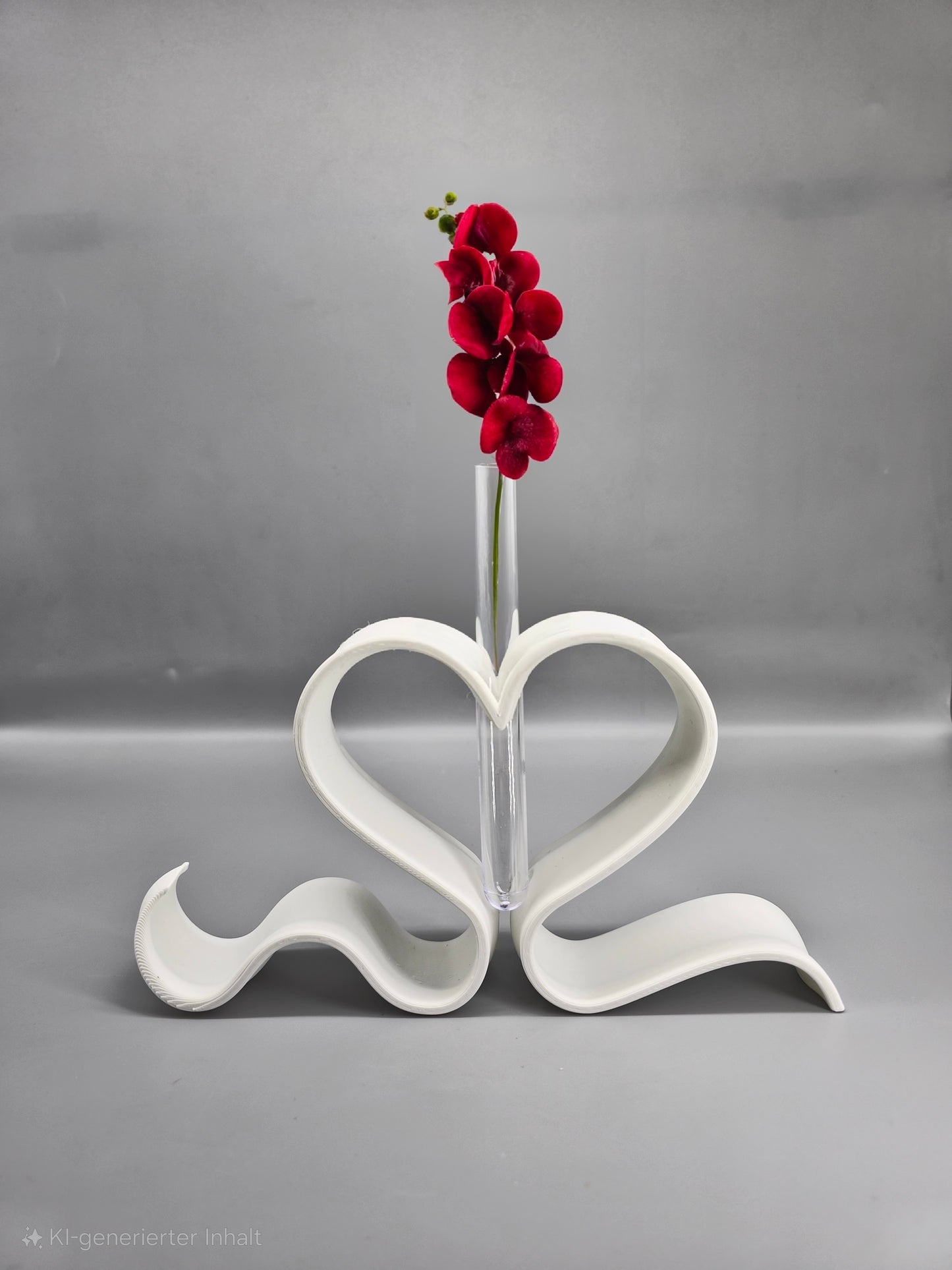 Moderne Herzvase (Schleife)