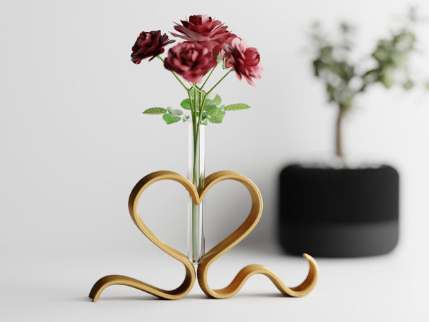 Moderne Herzvase (Schleife)