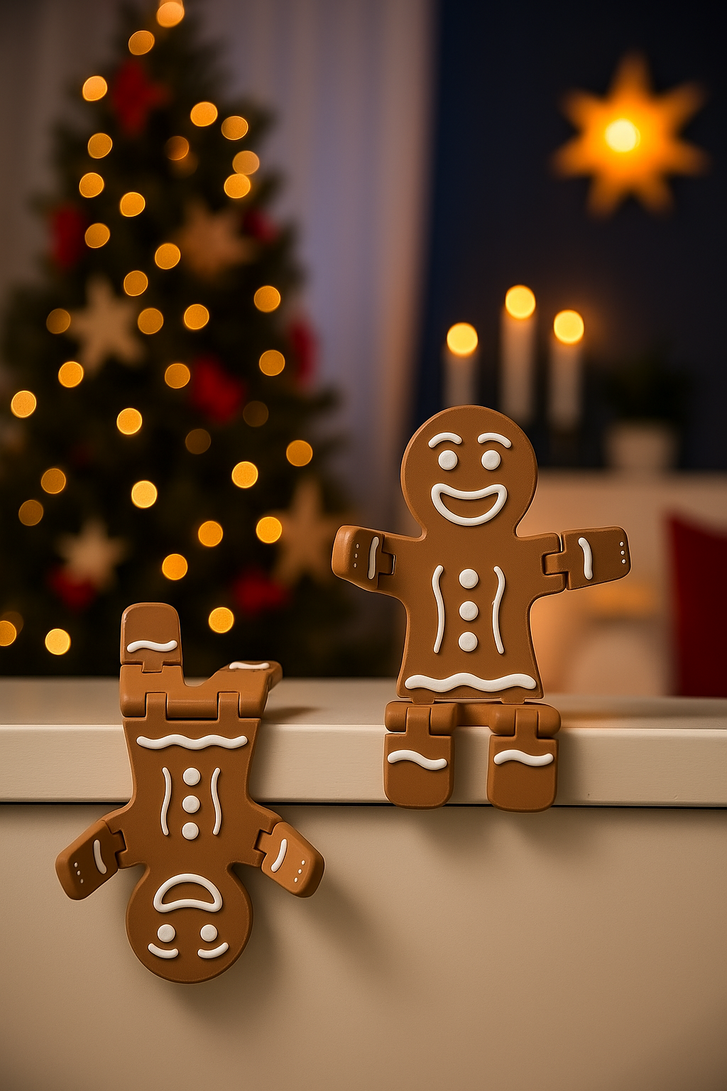 Layerwize Lebkuchenmänner als Weihnachsdeko (2er Set)