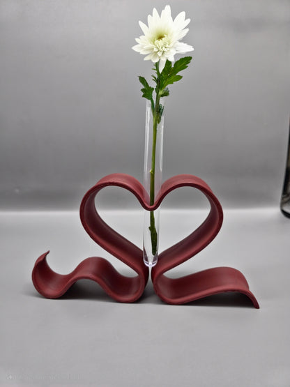 Moderne Herzvase (Schleife)